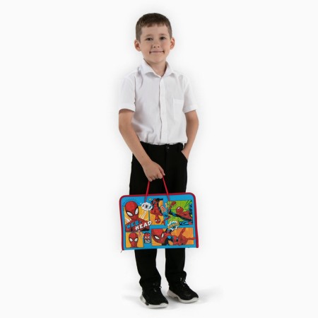 Plastic folder with A4 handles, on lightning, Spider-Man-6