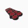 Double female mittens "ornament", black/red color, rn 18