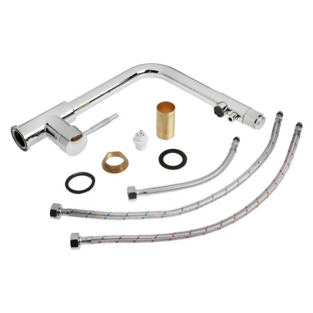 Kitchen mixer Zein Z1302, one -rod, with output for drinking water, brass, chrome-5