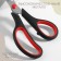 Scissors are universal, mowed blade, 7.5 ", 19.5 cm, black/red color