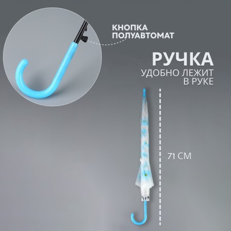 Umbrella - semi -automatic cane "flowers", 8 knitting needles, r = 46 cm, color mix-1