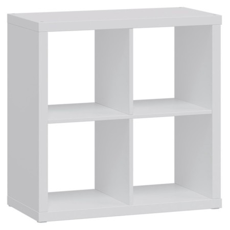 Rack with four open cells "Fors 4", square, vestiburat, white color