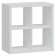 Rack with four open cells "Fors 4", square, vestiburat, white color