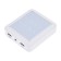 External battery 484, 10000 mAh, Type-C/Lightning/MicroUSB cables, lantern, white