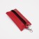 Key of zipper, length 15 cm, ring, carbine, red color