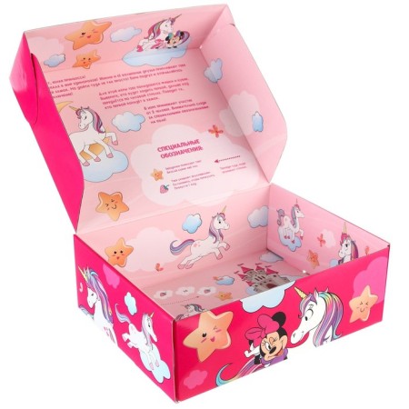 Gift box, folding, 28x21x9 cm, Minnie Mouse and unicorn-5
