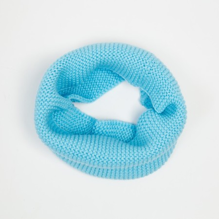 Kit (hat/snood) for a girl, color blue size 47-50 cm-3