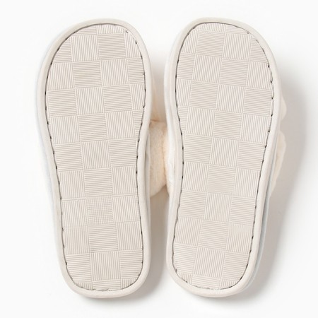 Women's slippers with an open nose, size 40-41, milk-5