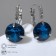 Earrings with rhinestones “Give tenderness” Crystal, Blue color in silver
