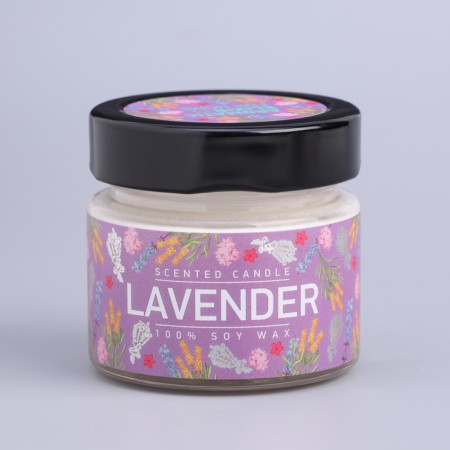Aromatic candle in the Bank "Lavender and Sage", owl wax, 80 g-6