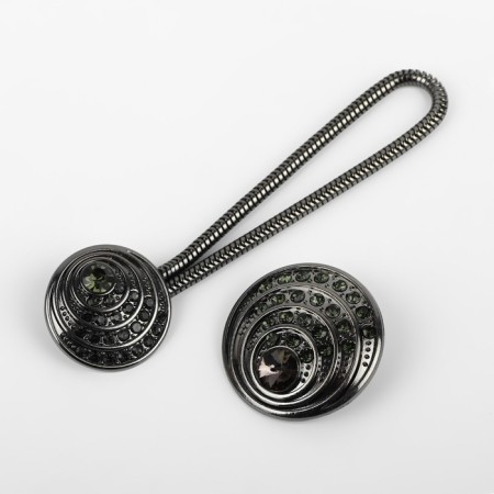 Decorative fastener, d = 2.5/3 cm, black color-1