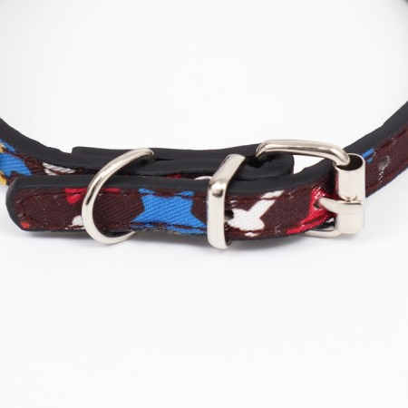 A collar with a scarf "Bright Life", 32 x 1 cm, brown-3