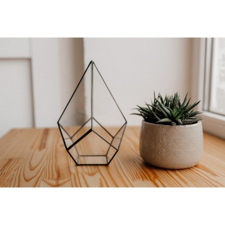 Florarium "Drop narrow", copper seams-2