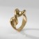 Ring Metal "Trend" twisted, color gold, size 18