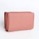 Women's wallet on the button, pink color
