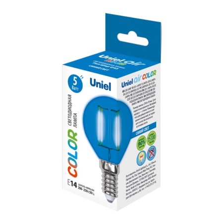 LED LED Uniel, E14, 5 W, glow blue-3