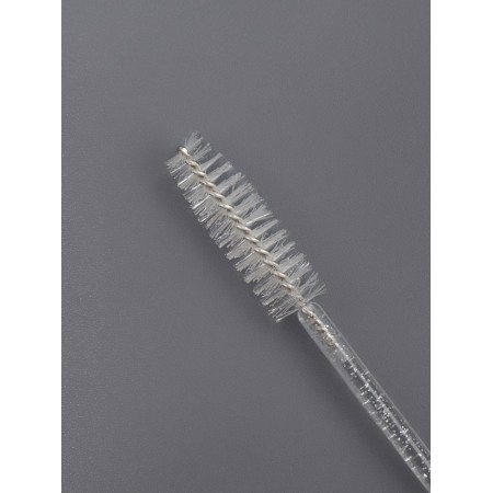 Brushes for eyebrows and eyelashes, set - 50 pcs, 10 cm, white/transparent color-4