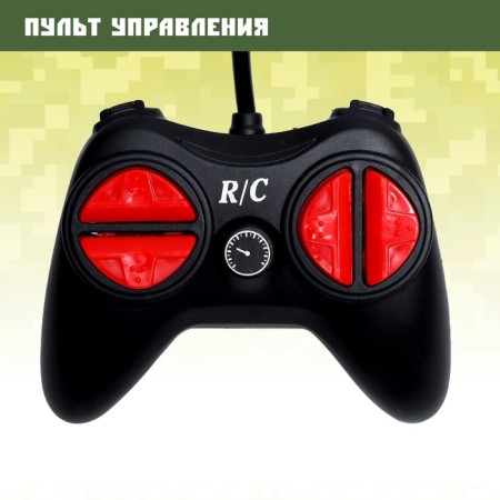 Radio -controlled "military" truck, works on the battery, the color is green-3