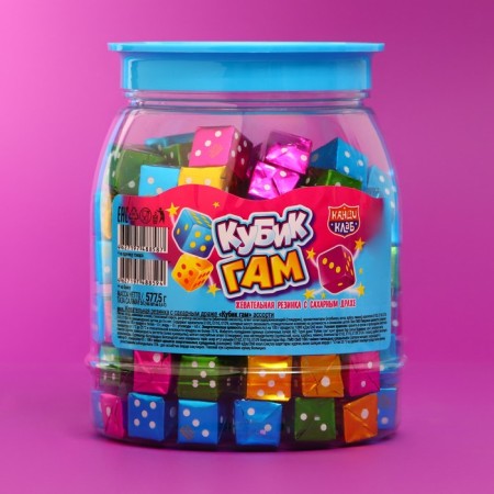 Chewing gum with sugar dragee "Kubik Gam" Assorted, 3.5 gr-3