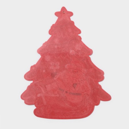 Decorative sticker "Grandfather Frost and Christmas tree" 23x21 cm-5