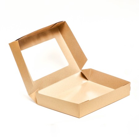 The box is folding, with a window, craft, 28 x 20 x 5 cm, set 10pcs.-3