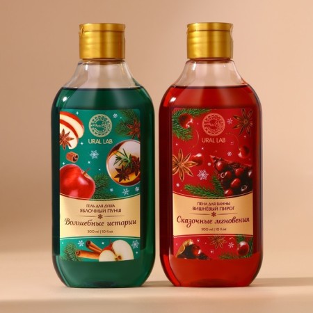 Gift set: shower gel and bath foam, 2x300 ml, new year-2