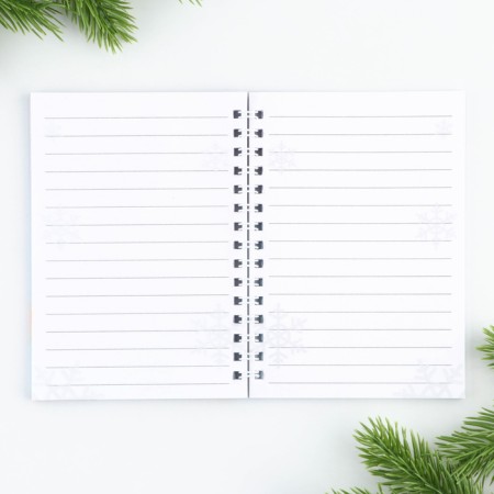Gift New Year's Set of a notebook on a spiral, magnetic bookmarks 3 pcs and a pen “Miracles nearby”-8