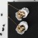 Earrings Assorted "Wind" butterfly, white color in gold