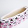 Cosmetic bag with lightning, white/pink color