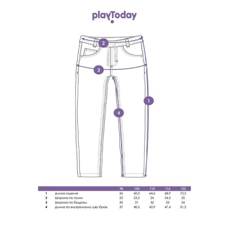 Джинсы для мальчика PlayToday, рост 116 см-4