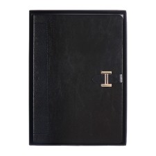 Diary of Leduced A5+, 160 sheets of Escalada, a hard cover of artificial leather, pancake embossing, lies, cream block 70g/m2, black
