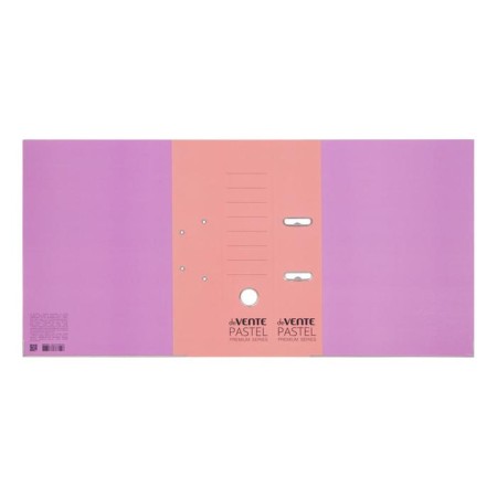 A4, 75 mm registrar folder, Davente Pastel, collapsible, metallic edging, matte lamination, color pastel purple-1