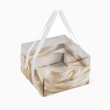 Box for flowers with a mold liner and PVC “for you”, 23.5 x 23.5 x 15 cm