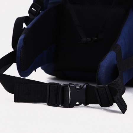 Tourist backpack, TAIF, 120 l, cord department, outer pocket, 2 side nets, blue/gray color-6