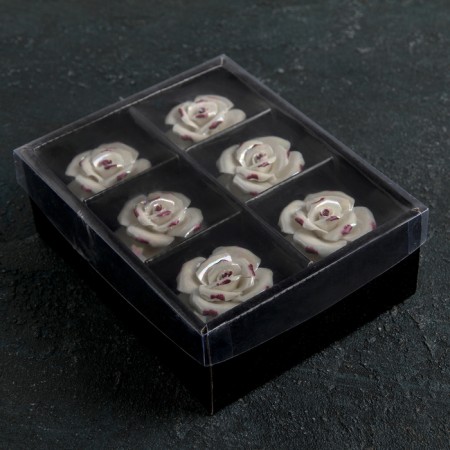 Ceramic ring for napkins "Flower", 5.5 × 5 × 6 cm, pearly color-3