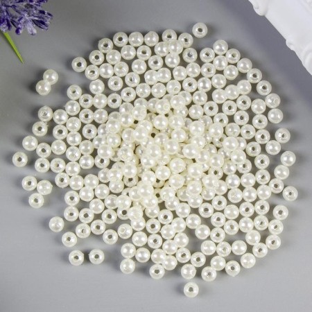 Beads for creativity plastic "Pearls" set 20 g d = 0.5 cm