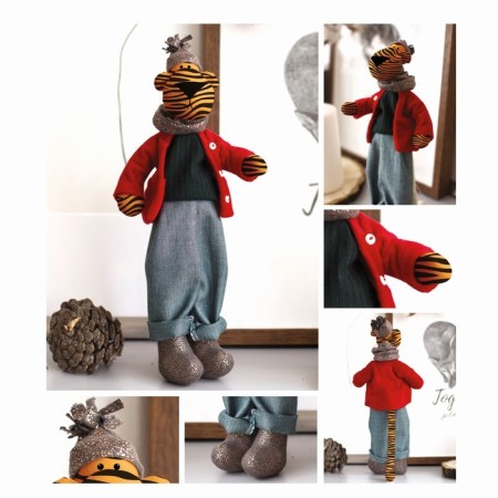 Sewing kit. Soft toy Tiger Richard, 25 cm-4