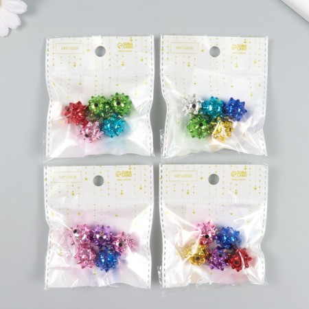 Busina for creativity plastic "Ball with thorns, glossy metallic" mix 1,7x1.7x1.7 cm-4