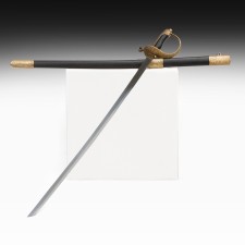 Souvenir saber, black scabbard with bronze, blade 77 cm