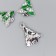 Decor for creativity metal, enamel, rhinestone "Christmas tree" 2.2x1.7 cm