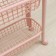 Floor-shaped shelf 4-section, on wheels, color tea rose