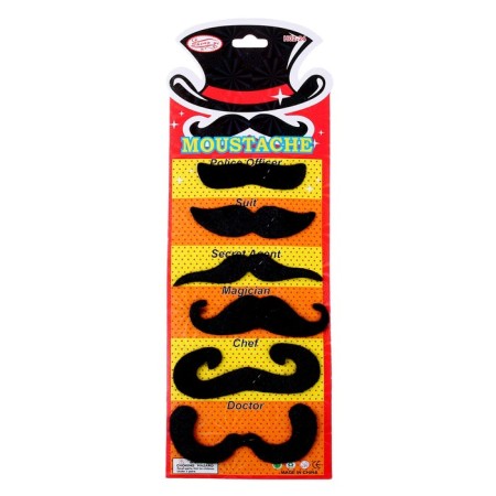Carnival mustache, different types