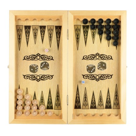 NARDS "East pattern", wooden board 40 x 40 cm, with a field for playing checkers-4