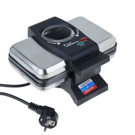 Electrrowfelnik "Slasten" EV-1, 1000 watts, thin waffles, Teflon coating, gray