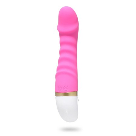Vibrator with stimulation of point G, Form "Realistic", 19 x 3.5 cm, pink