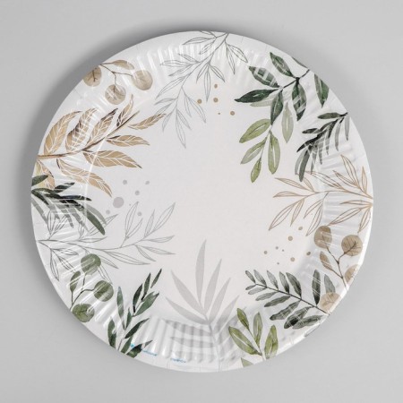 Disposable paper plate "Nature", 18 cm-1