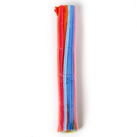 Wire with pile for crafts and decoration, set of 100 pcs., Mix color-3