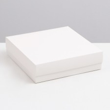 The box is folding, cover is, white, 30 x 30 x 8 cm