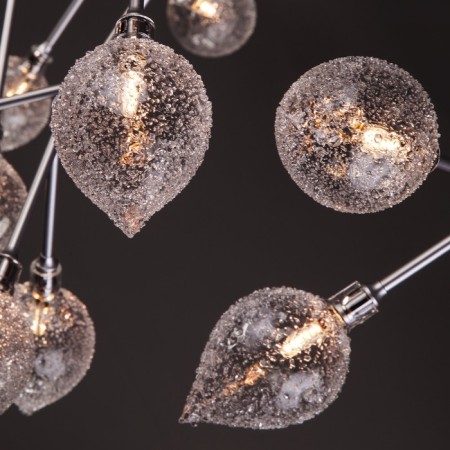 Boccio chandelier, 36x3W G4, silver color-2