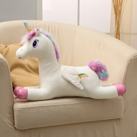 Soft toy "Unicorn", 60 cm, white color-3
